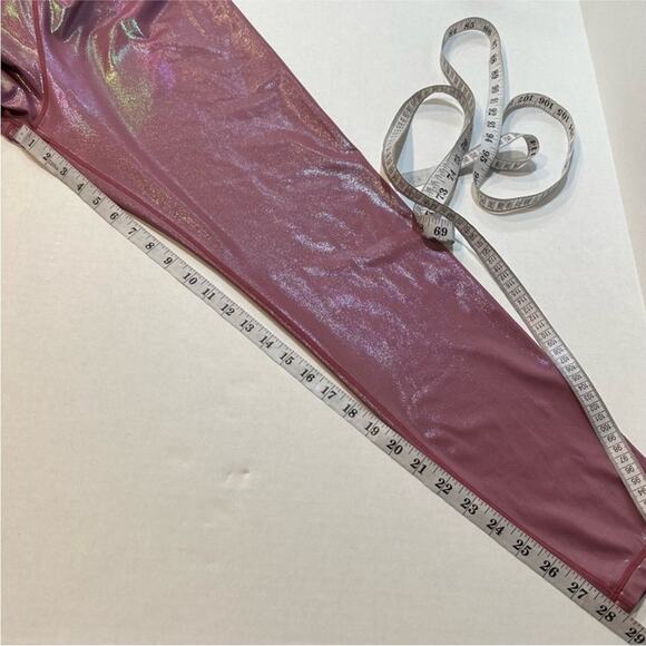 grrrl Leggings Metallic Purple/Pink Iridescent Print, Size "SAM" workout gym - Picture 14 of 15